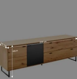 Wohnwand für Wohnzimmer Set - Flacona (dreiteilig)