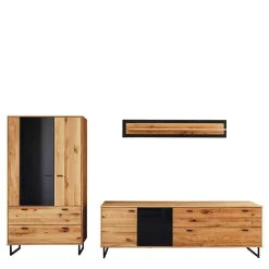 Wohnwand für Wohnzimmer Set - Flacona (dreiteilig)