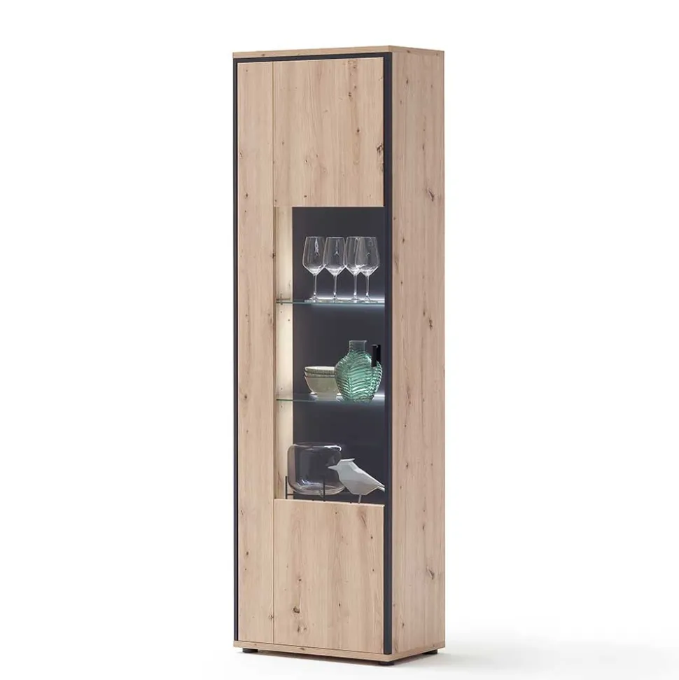 Wohnwand in Eicheoptik - Nikdus (vierteilig)