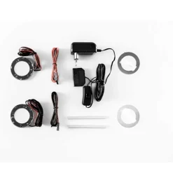 Wohnwand in Weiß und Schwarzgrau - Loazin (dreiteilig)