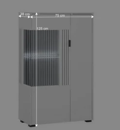 Wohnwand Kombination in Weiß - Dualkos (vierteilig)