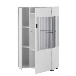 Wohnwand Kombination in Weiß - Dualkos (vierteilig)