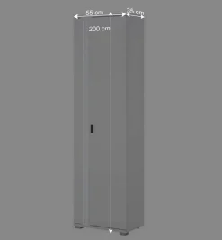 Wohnwand mit LED Licht Möbelset - Tirol (vierteilig)