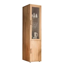 Wohnwand Standvitrine aus Holz - Teano