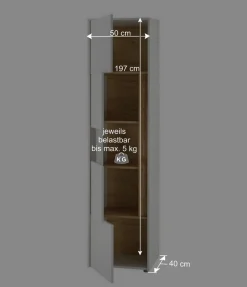 Wohnzimmer Anbauwand 340 cm breit - Nonessia (fünfteilig)