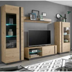 Wohnzimmer Anbauwand 270 cm breit - Lairian (vierteilig)