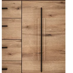 Wohnzimmer Anbauwand in Eiche - Brocus (dreiteilig)