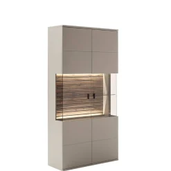 Wohnzimmer Anbauwand in Grau - Teorina (dreiteilig)