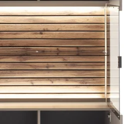 Wohnzimmer Anbauwand in Grau - Teorina (dreiteilig)