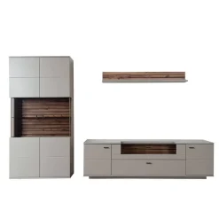 Wohnzimmer Anbauwand in Grau - Teorina (dreiteilig)