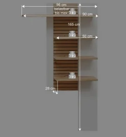 Wohnzimmer Anbauwand in Weiß mit Wildeiche - Niam (dreiteilig)
