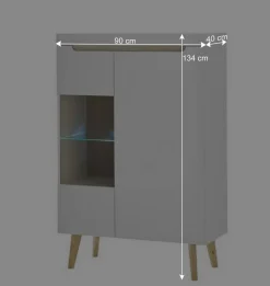 Wohnzimmer Anbauwand Möbel Kombi - Ginko (dreiteilig)