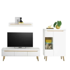 Wohnzimmer Anbauwand Möbel Kombi - Ginko (dreiteilig)