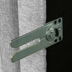 Wohnzimmer Beistellhocker in Hellgrau - Horedion