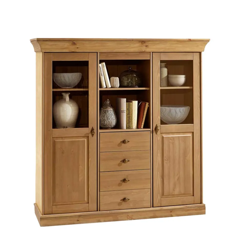Wohnzimmer Highboard Piatra aus Kiefer teilmassiv