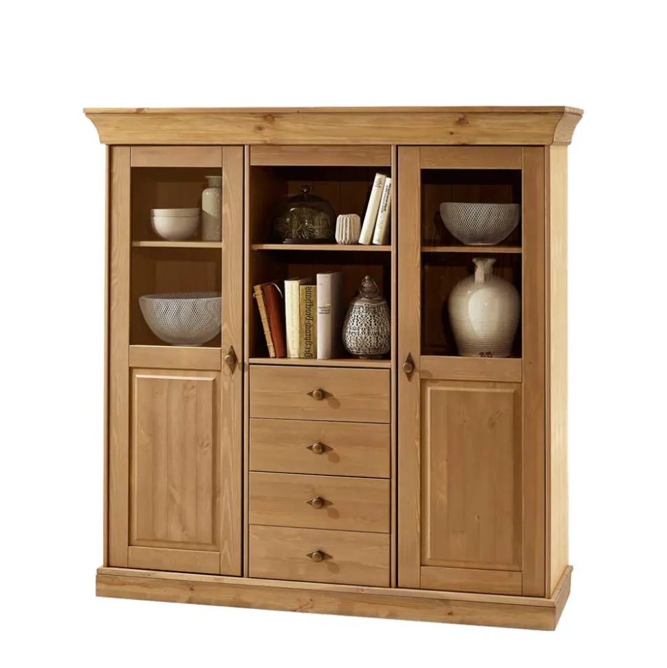 Wohnzimmer Highboard Piatra aus Kiefer teilmassiv