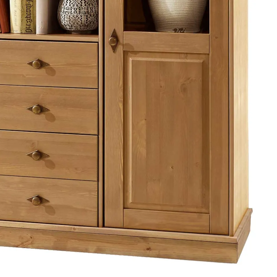 Wohnzimmer Highboard Piatra aus Kiefer teilmassiv
