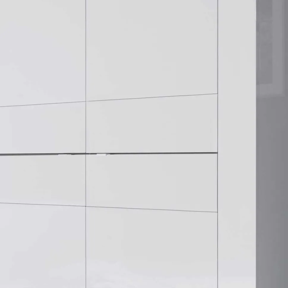 Wohnzimmer Highboard Sogno in Hochglanz Weiß