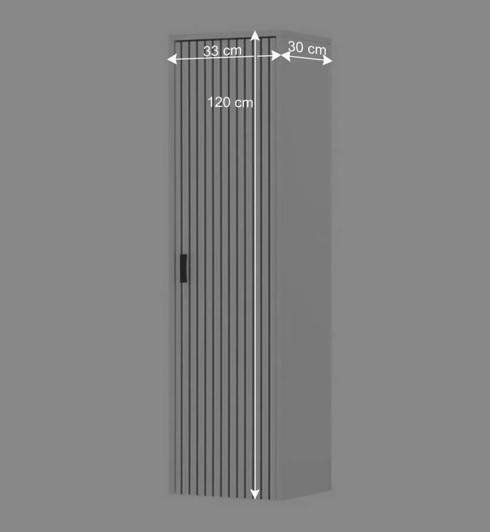 Wohnzimmer Hängeschrank in Mattweiß - Dualkos