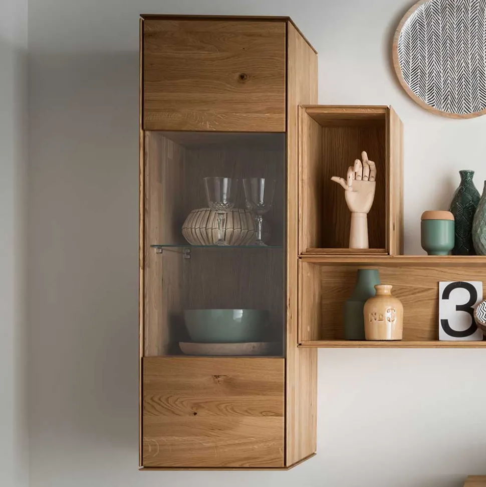 Wohnzimmer Hängeschrank mit Glas - Sinta