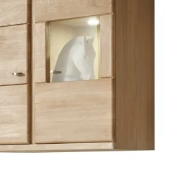 Wohnzimmer Hängevitrine Smonia aus Wildeiche Bianco