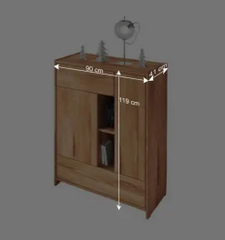 Wohnzimmer Kommode Salomonia aus Kernbuche Massivholz