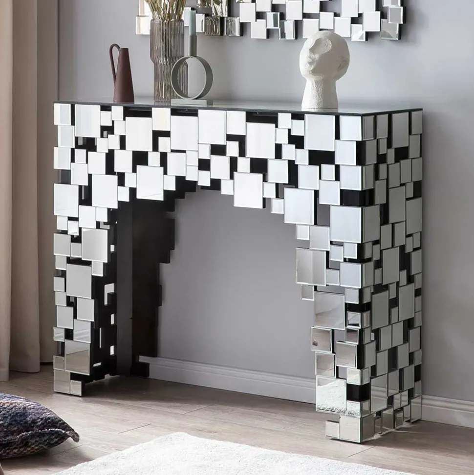 Wohnzimmer Konsolentisch aus Spiegelglas - Surius