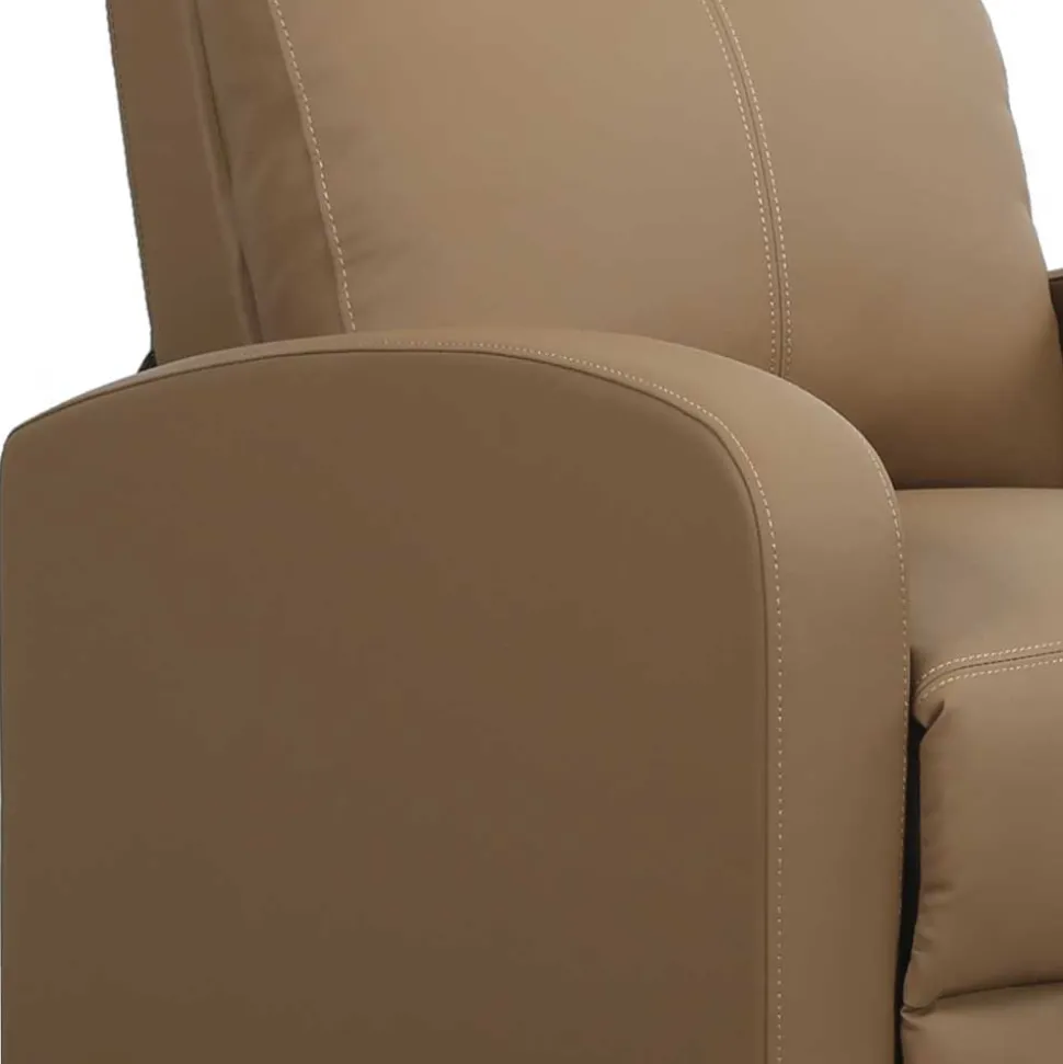 Wohnzimmer Kunstledersessel in Hellbraun - Ulnero