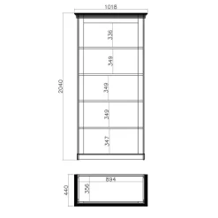 Wohnzimmer Landhausmöbel Set - Diatara (sechsteilig)