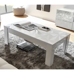 Wohnzimmer Möbel in Weiß glänzend - Vovasoma (dreiteilig)