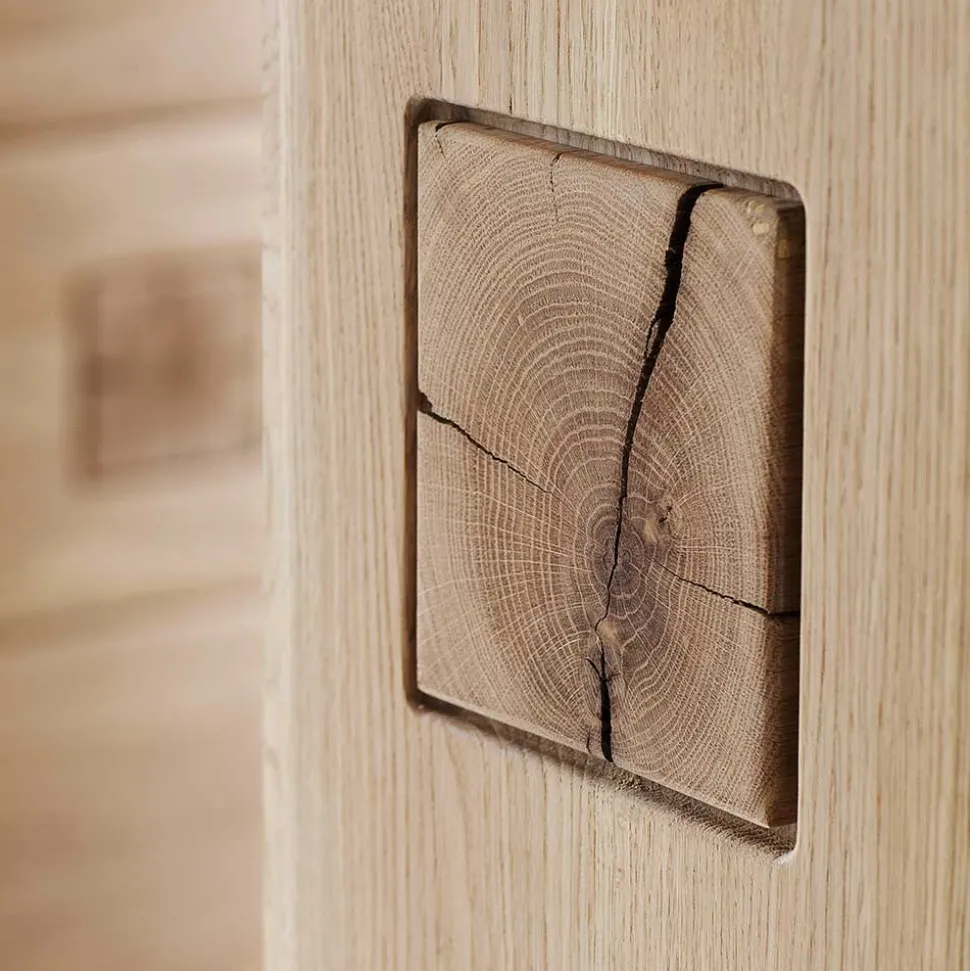 Wohnzimmer Möbel Kombi Pontros in Eiche Bianco (vierteilig)