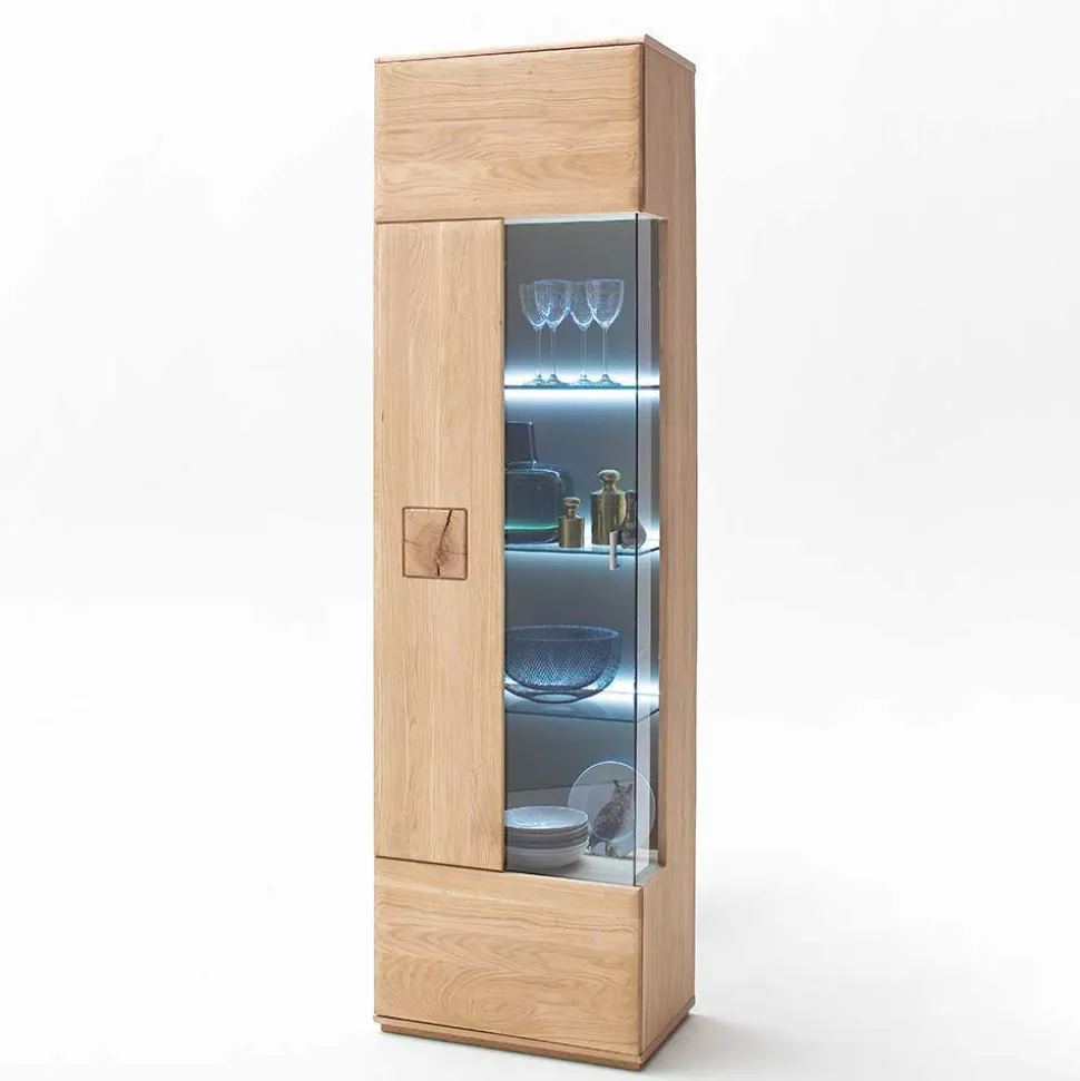 Wohnzimmer Möbel Kombi Pontros in Eiche Bianco (vierteilig)