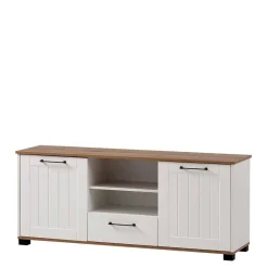 Wohnzimmer Möbel Set in Weiß - Cabinda (vierteilig)