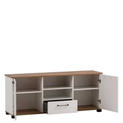 Wohnzimmer Möbel Set in Weiß - Cabinda (vierteilig)