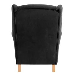 Wohnzimmer Ohrensessel in Schwarz - Lirionica