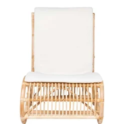 Wohnzimmer Rattan Loungestuhl in Natur - Abramas