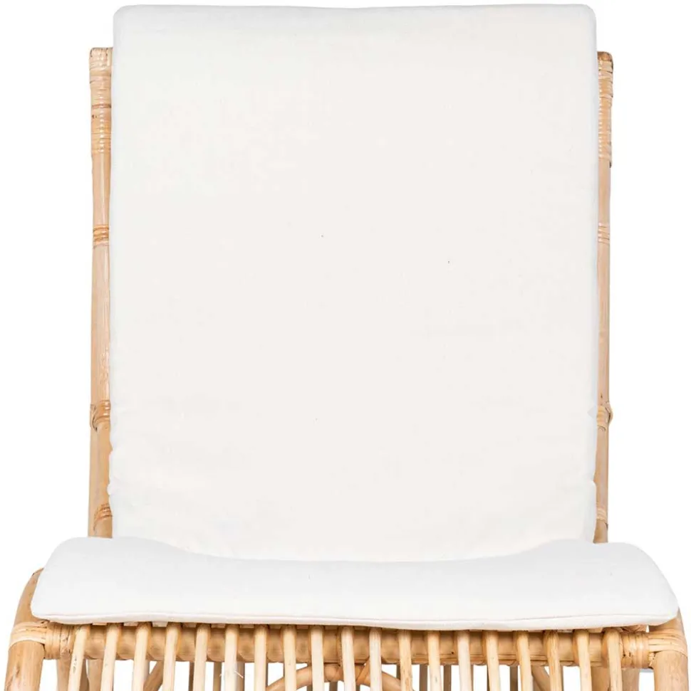 Wohnzimmer Rattan Loungestuhl in Natur - Abramas