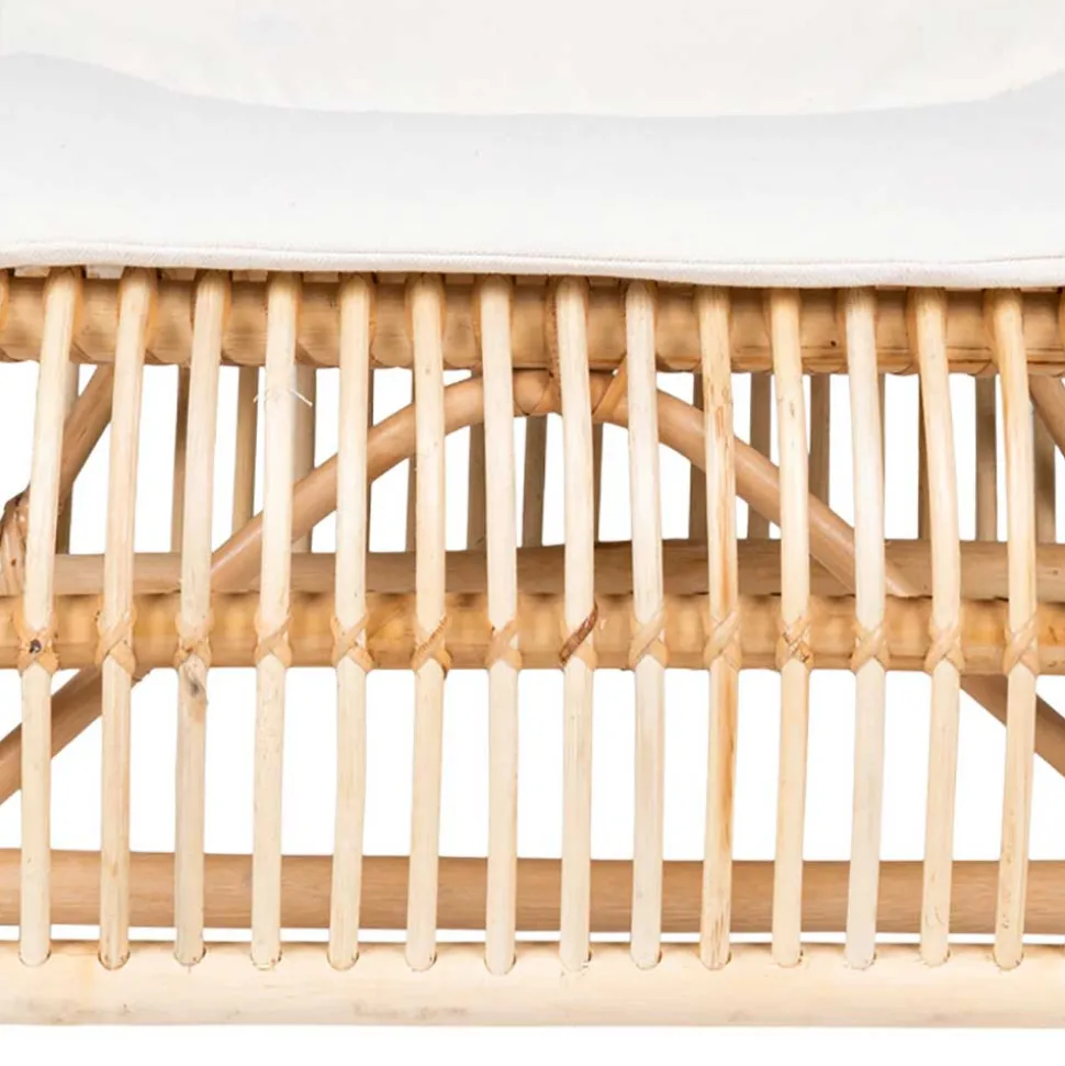 Wohnzimmer Rattan Loungestuhl in Natur - Abramas