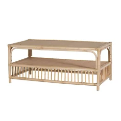 Wohnzimmer Rattantisch in Natur - Robin