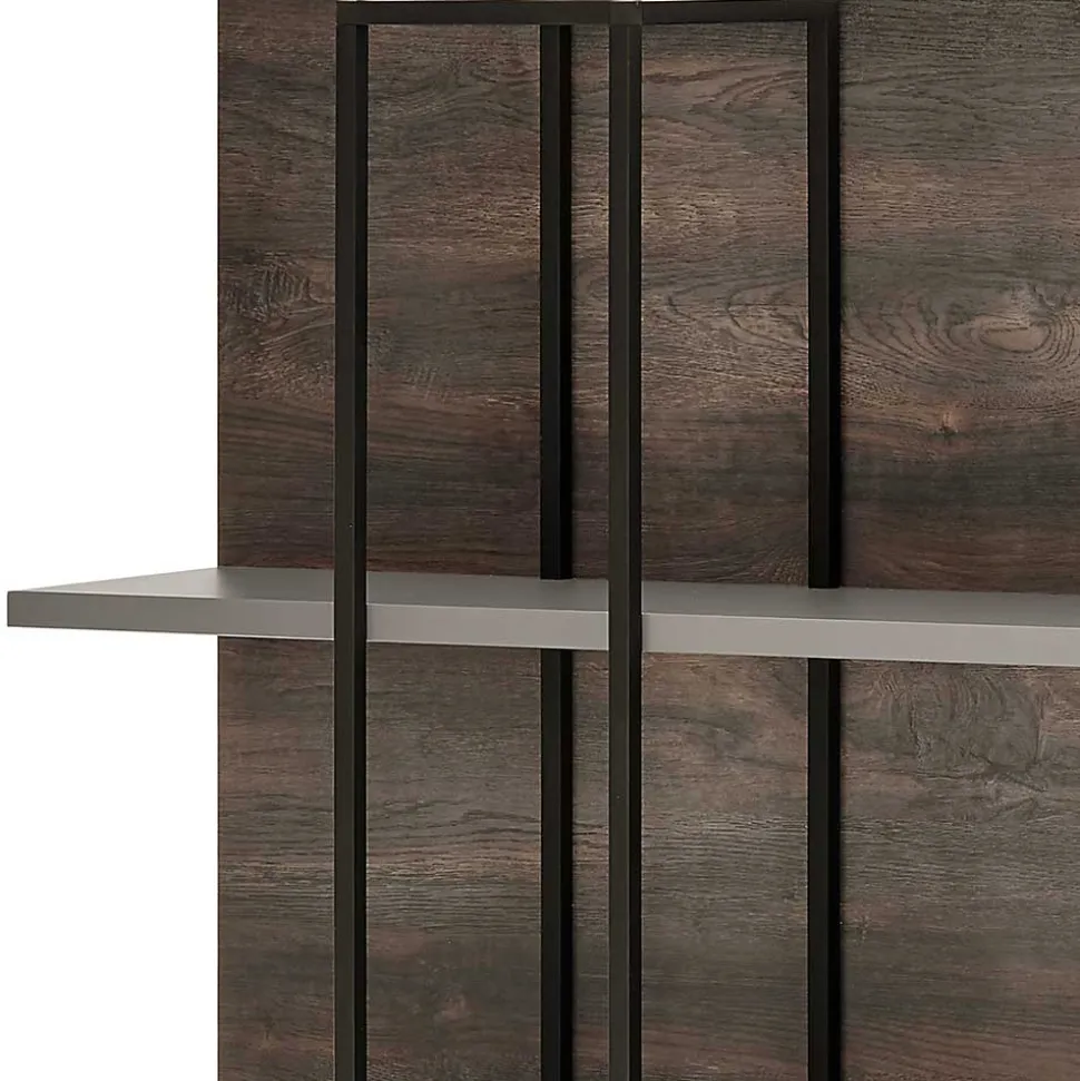 Wohnzimmer Regal in Eiche Dunkel und Anthrazit - Mundo