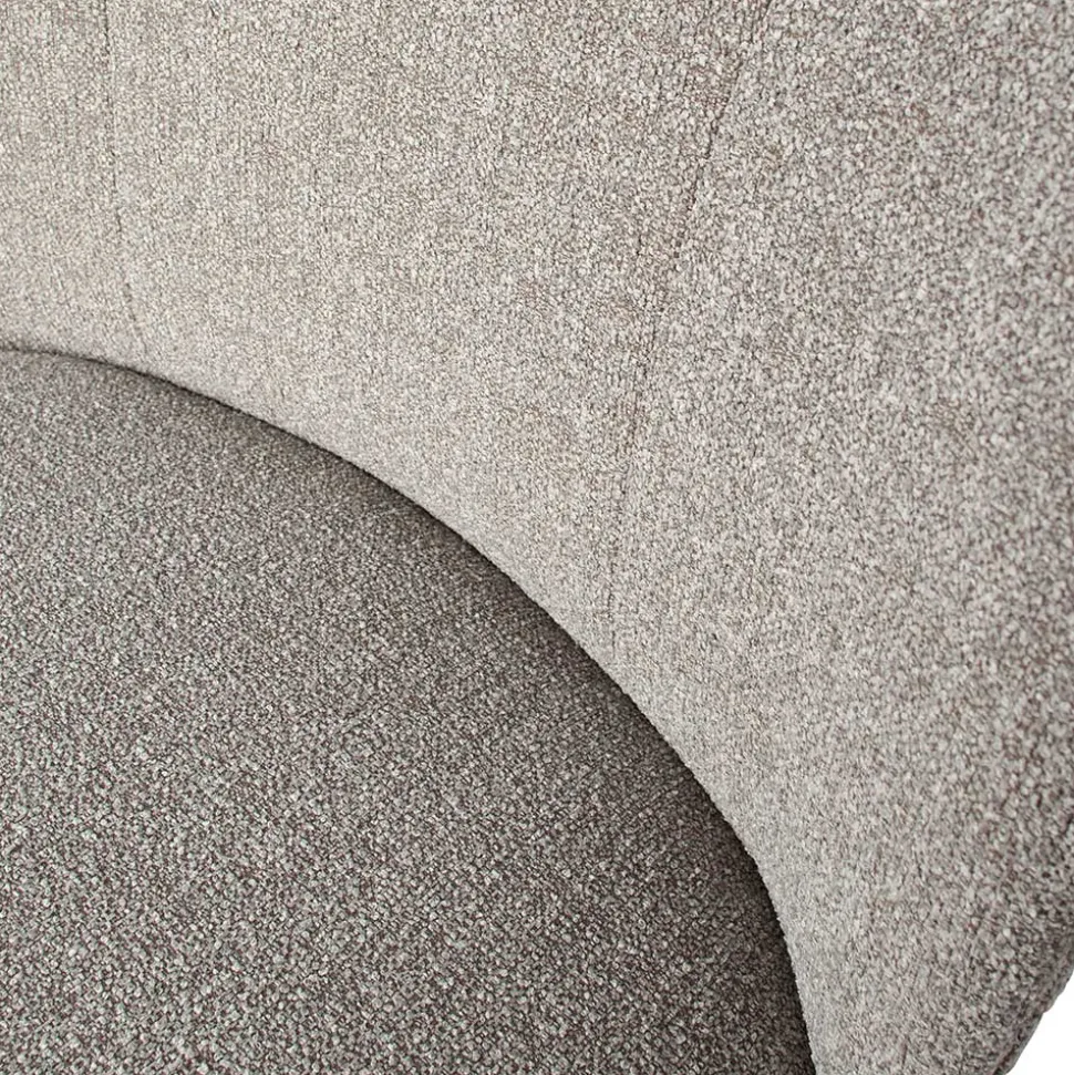 Wohnzimmer Retro Sessel in Beigegrau - Kastrona