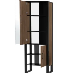 Wohnzimmer Schrank mit Glas & offenen Fächern - Dudleys