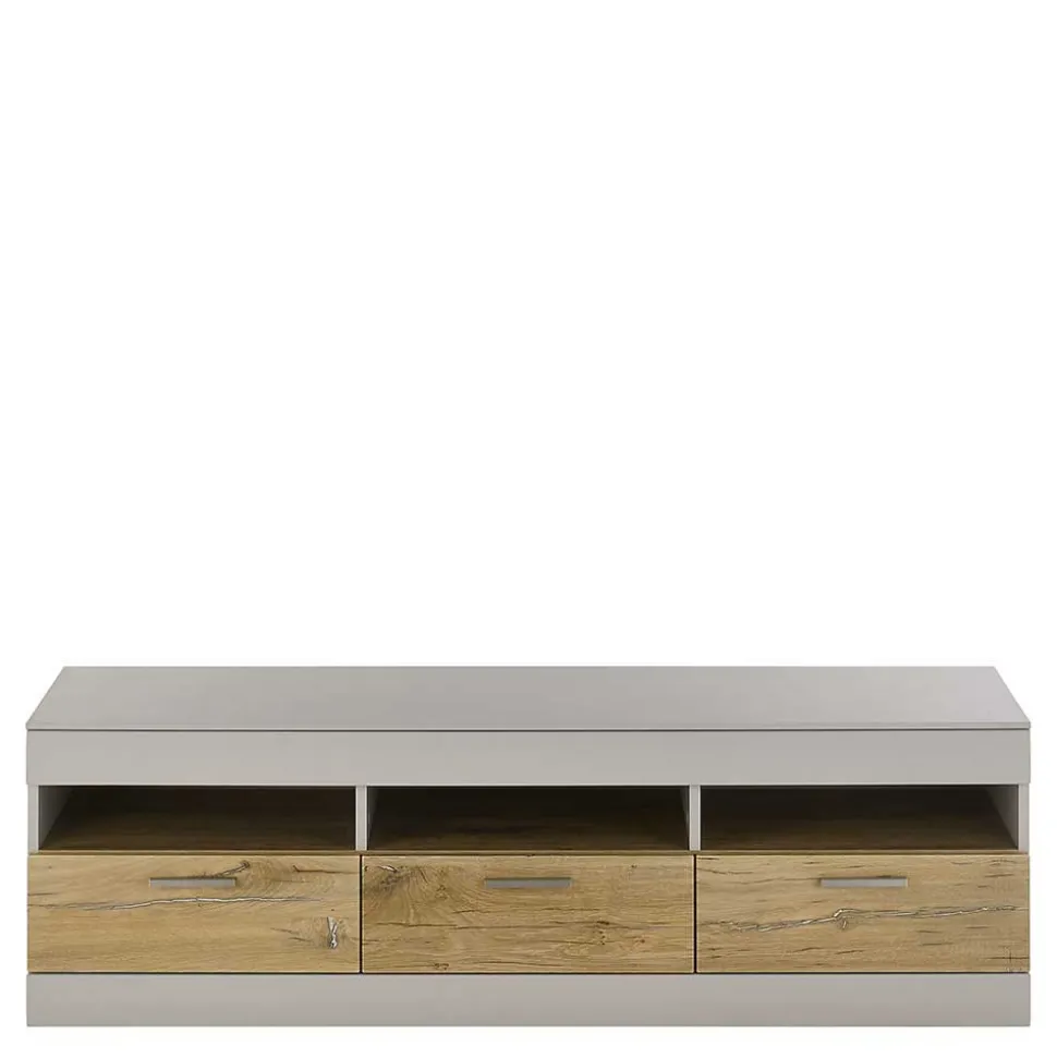 Wohnzimmer Schrank Set in Hellgrau & Zinneiche - Lioscas (vierteilig)