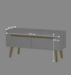 Wohnzimmer Schrankset im Skandi Design - Ginko (vierteilig)