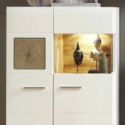 Wohnzimmer Schrankwand Lisepio mit Beleuchtung (fünfteilig)