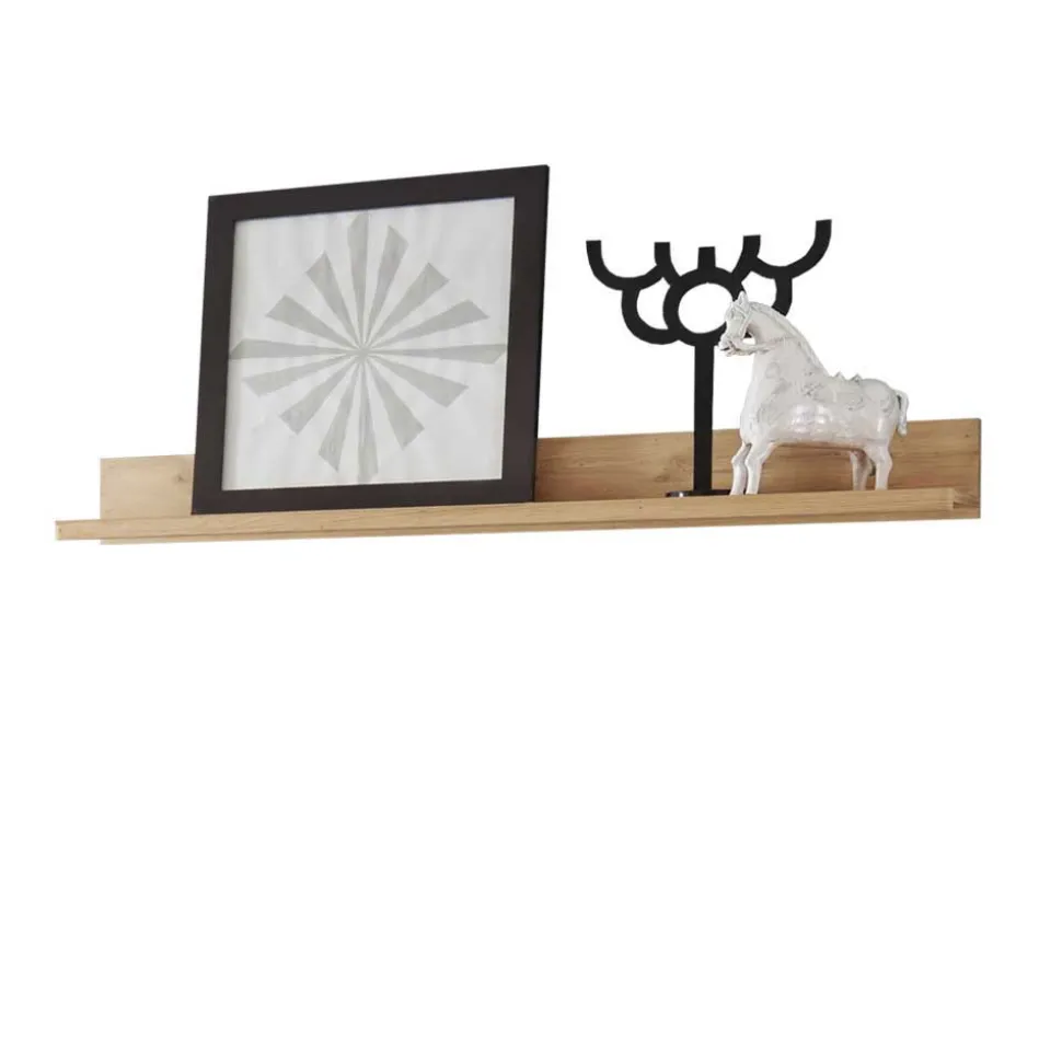 Wohnzimmer Schrankwand Smonia aus Wildeiche hell (vierteilig)