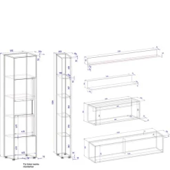 Wohnzimmer Schränke & Regale Set - Nonessia (sechsteilig)