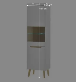 Wohnzimmer Schränke und Wandboard Set - Ginko (vierteilig)