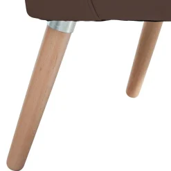 Wohnzimmer Sessel in Braun Kunstleder - Hippa