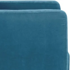 Wohnzimmer Sessel in Petrol Veloursbezug - Miragda